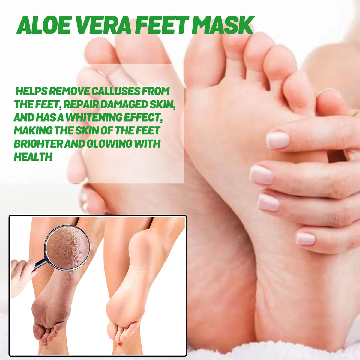 Aloe Vera Moisturizing Foot Mask Booties 5 Pairs | Hydrating