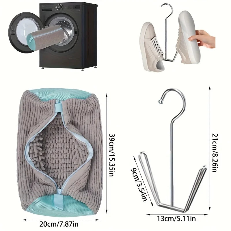 Shoe Wash Bag & Drying Hook Set – Sneaker Laundry Bag
