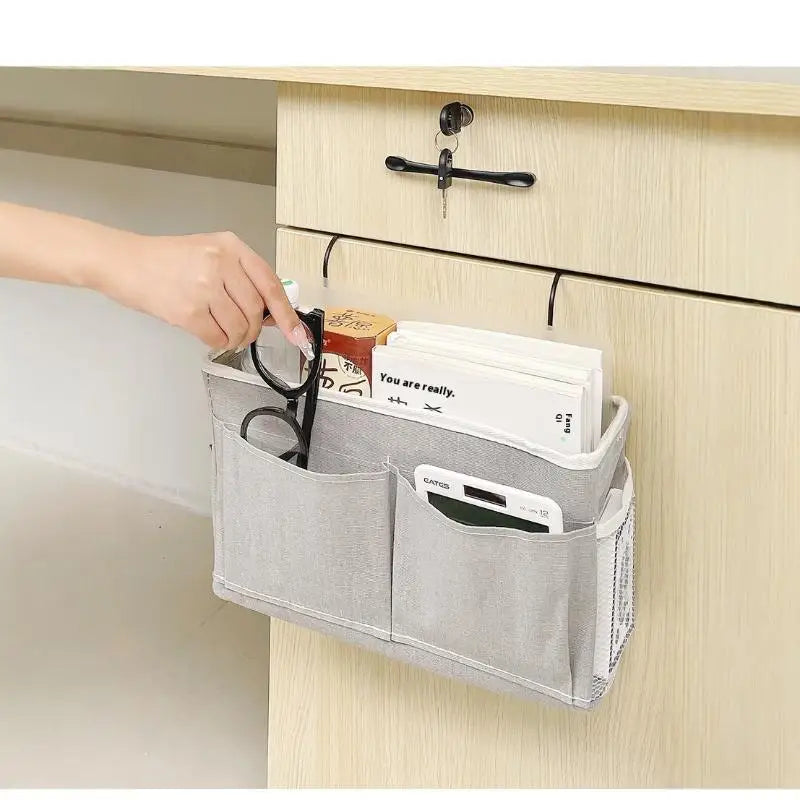 Bedside Hanging Storage Bag – Multi-Pocket Bed Organizer