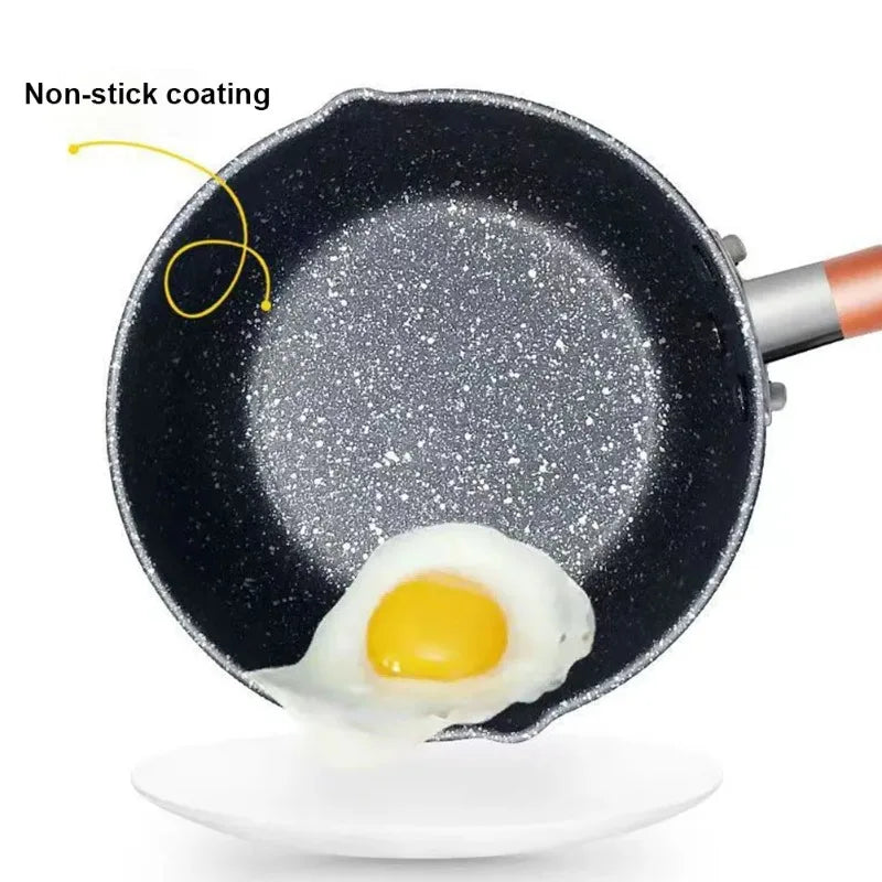 Non-Stick Saucepan with Pour Spout & Wooden Handle