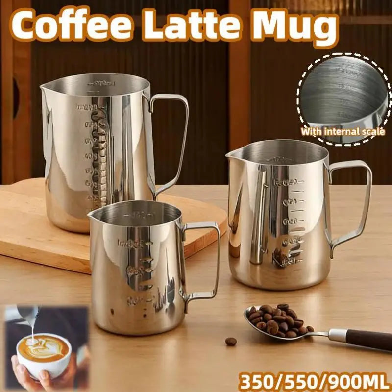 Stainless Steel Milk Frothing Pitcher 350ml 600ml | Latte Jug