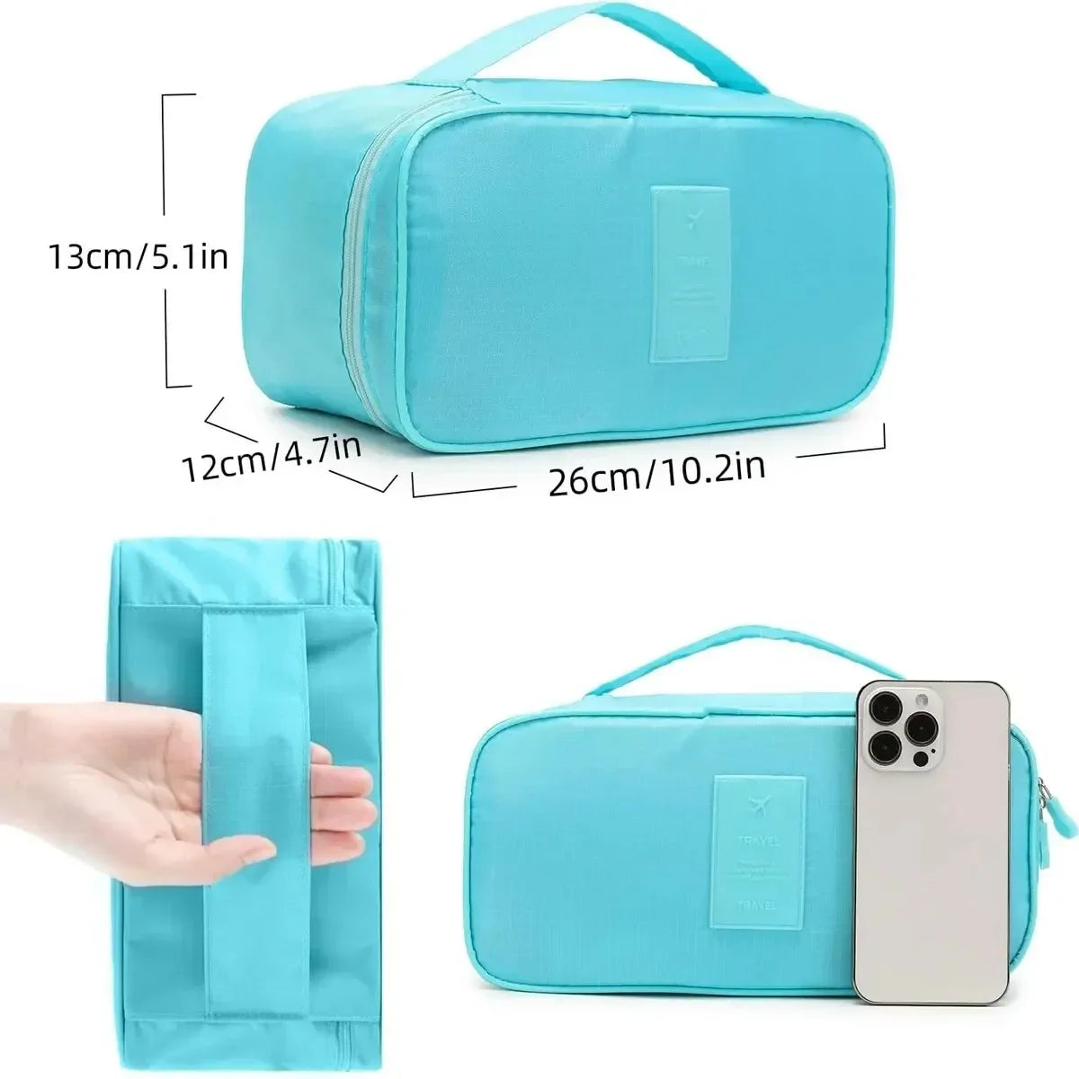 Portable Travel Organizer Bag – Bra, Underwear & Toiletry Case