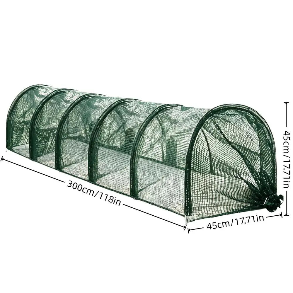 Foldable Chicken Tunnel Run – Outdoor Poultry & Pet Enclosure