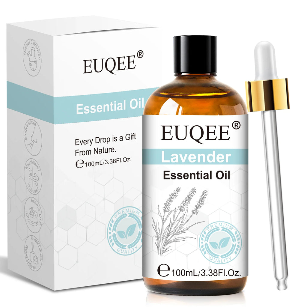 EUQEE 100ml Essential Oils – Lavender, Vanilla, Lemon & Cinnamon