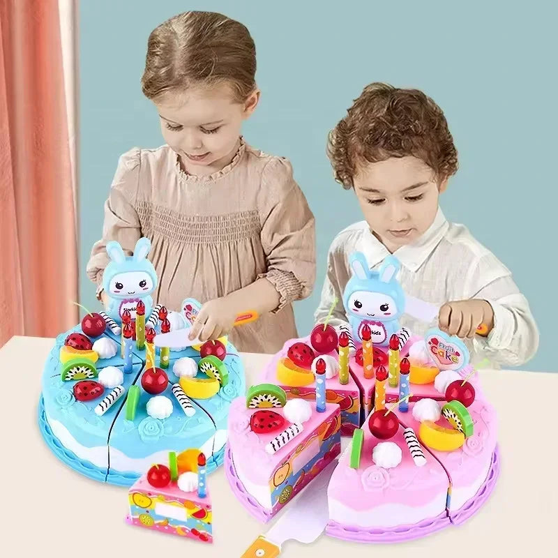 Kids Pretend Play Cutting Cake & Dessert Kitchen Toy Set