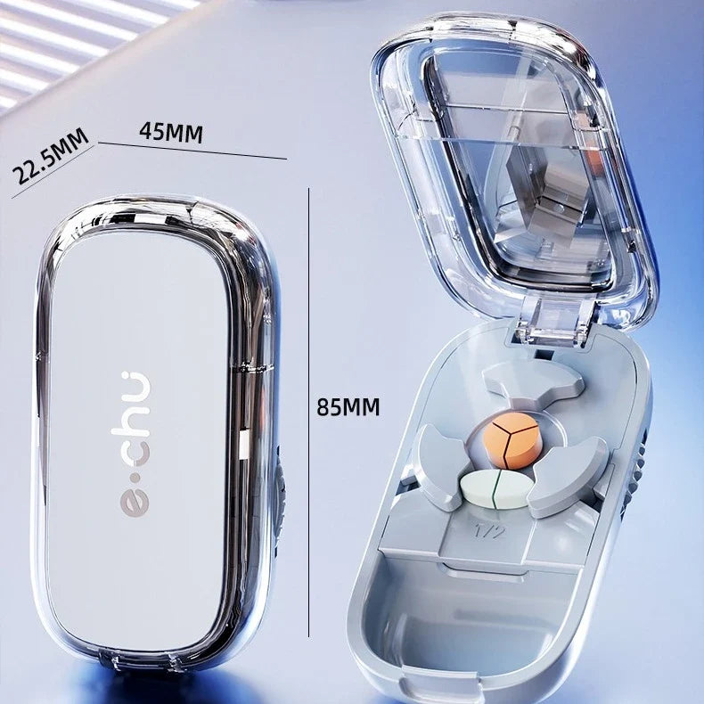 Multi-Function Pill Cutter & Splitter with Storage Box