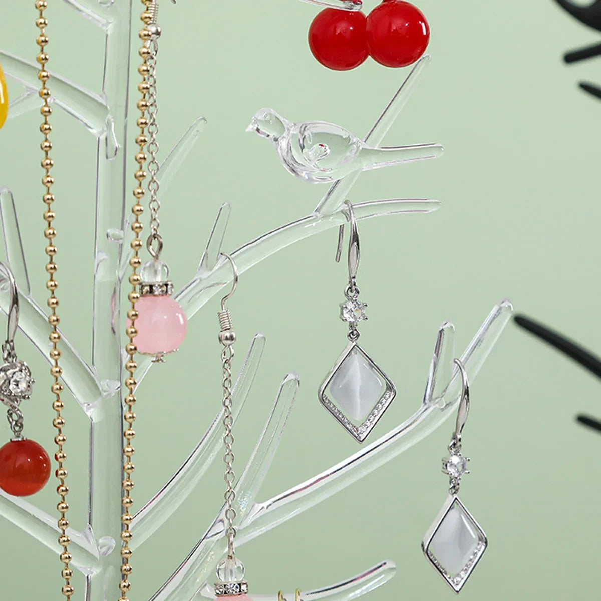Tree Shaped Jewelry Display Stand Tray Earrings Necklaces Rings