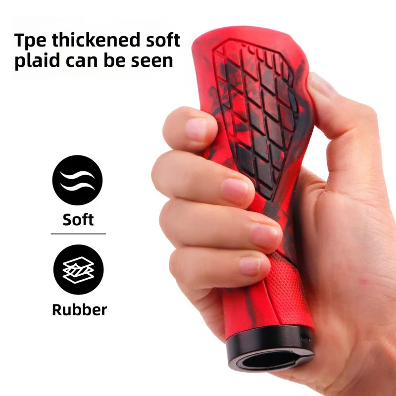 Lock-On Skull Bike Grips – Anti-Slip TPE MTB Handlebar Grips