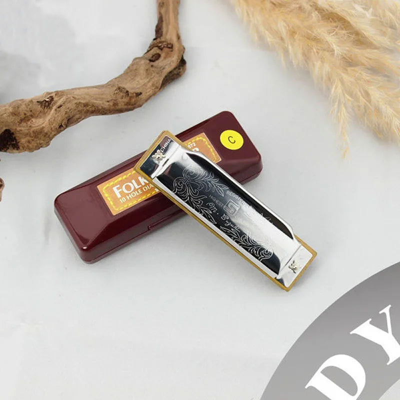 Folkmaster 1072 Harmonica Standard Beginner Diatonic Blues Gaita 10