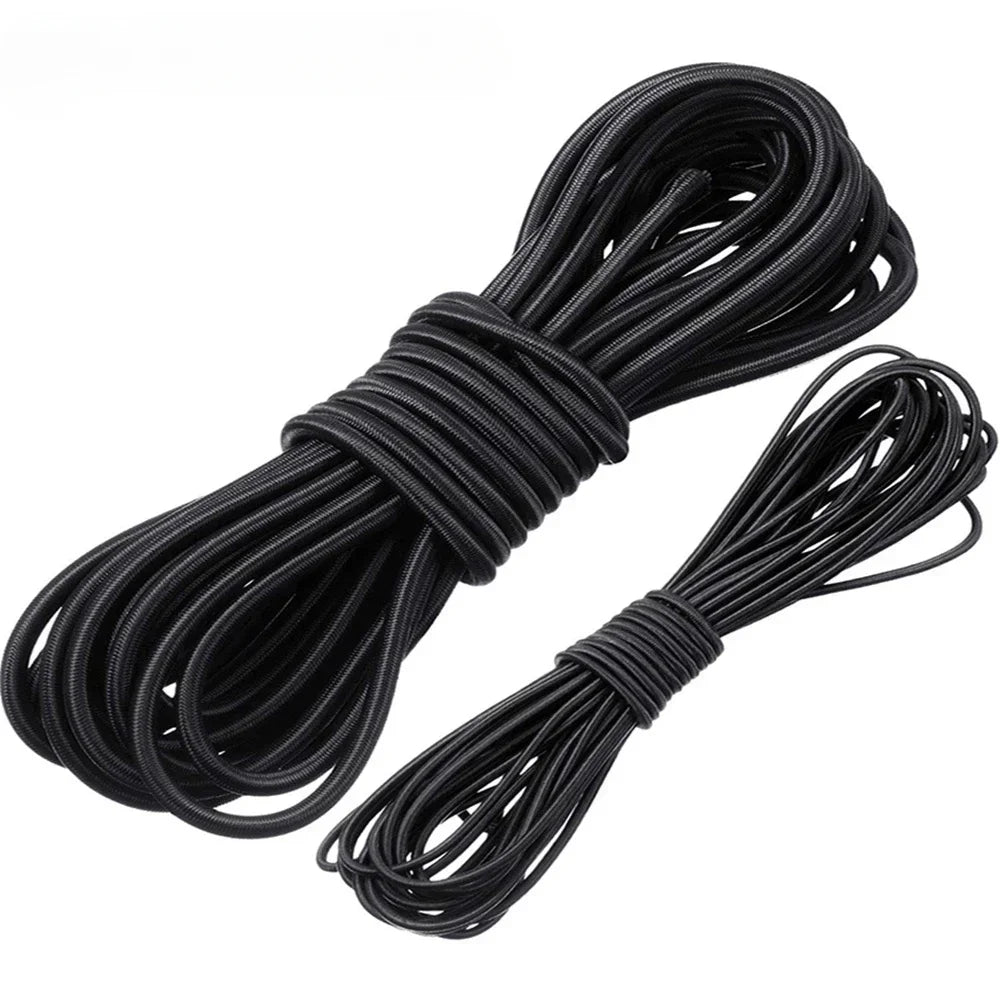 Black Elastic Rope 10M | Polyester Sewing Band 3–8mm DIY
