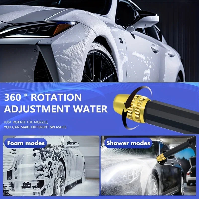 Long-Handle High-Pressure Car Wash Gun with Foam Bottle