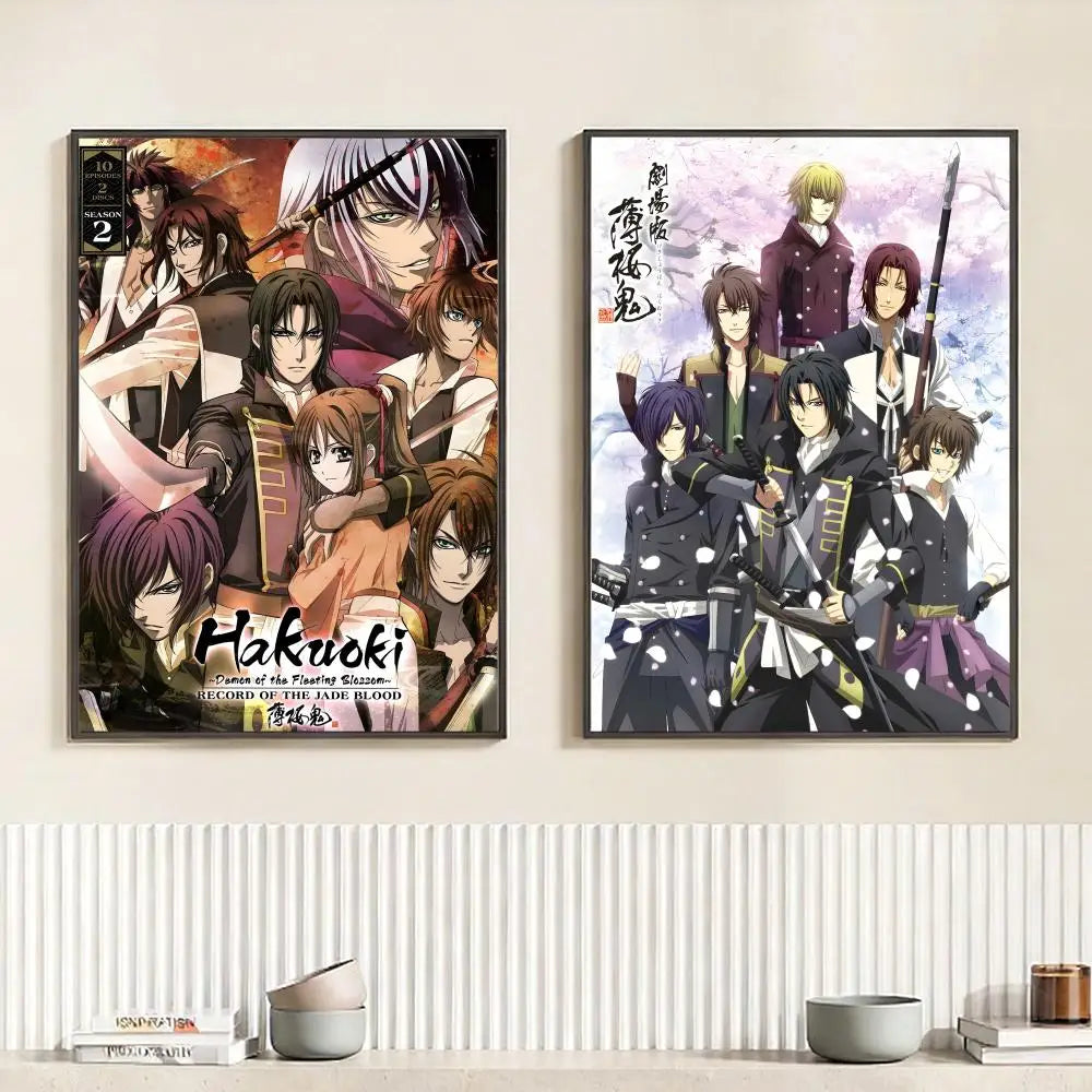Hakuouki Anime Poster HD Self-Adhesive Waterproof Wall Art
