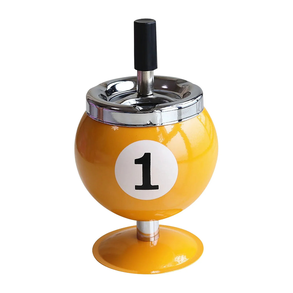 Billiard Ashtray with Lid – Windproof Metal Cigar Ashtray