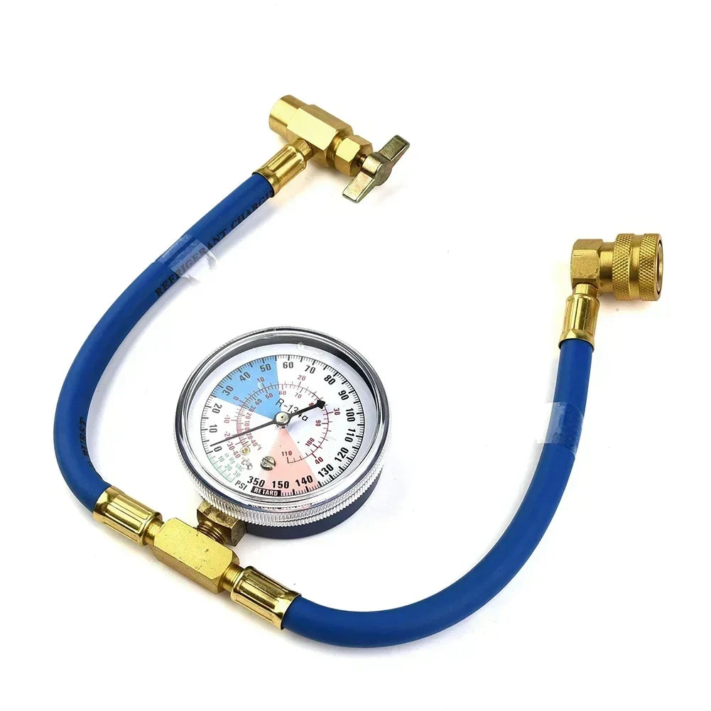 AC R134a Recharge Hose & Low Side Pressure Gauge for Cars