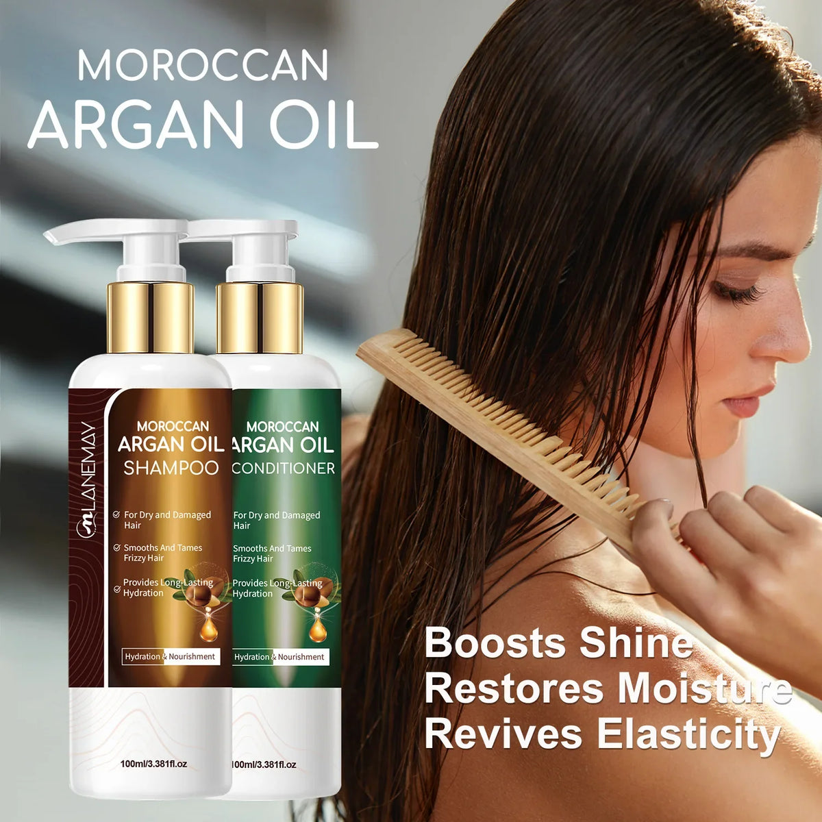 Moroccan Argan Oil Shampoo & Conditioner Set – 100ml Each