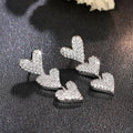 Huitan Heart Drop Earrings – Cubic Zirconia Women's Jewelry