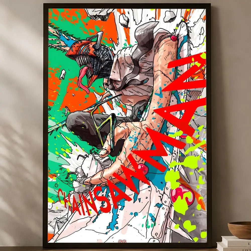 Makima Chainsaw Man Self-Stick HD PVC Wall Art Poster