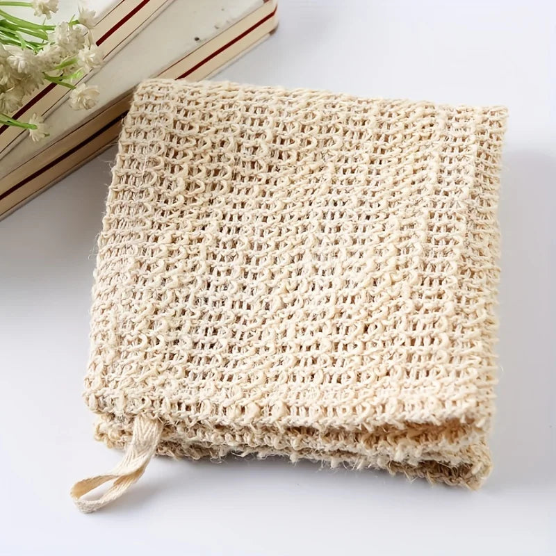 Cotton & Linen Exfoliating Scrub Towel | Face & Body Bath Cloth