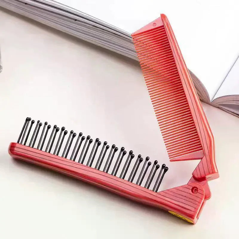 Foldable Travel Hair Comb – Dual-Sided Portable Styling