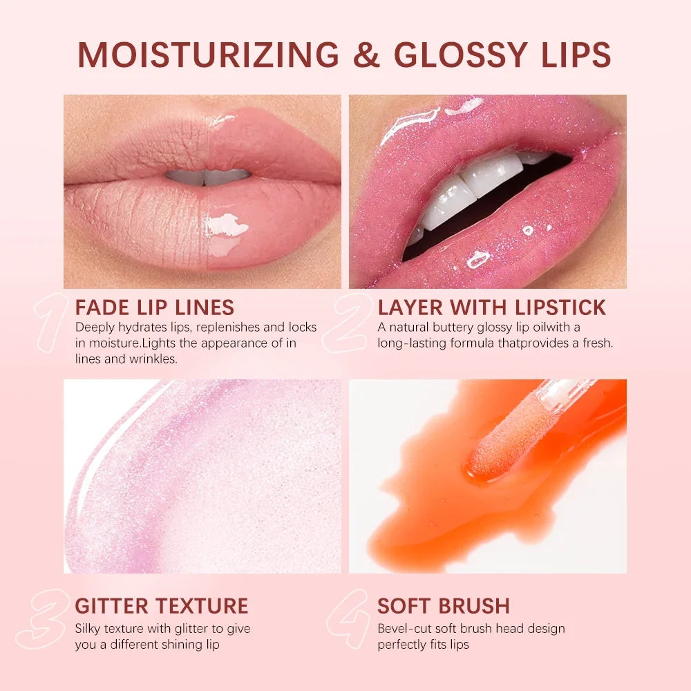 Strawberry Tinted Lip Oil Gloss – Hydrating & Plumping | ibcccndc