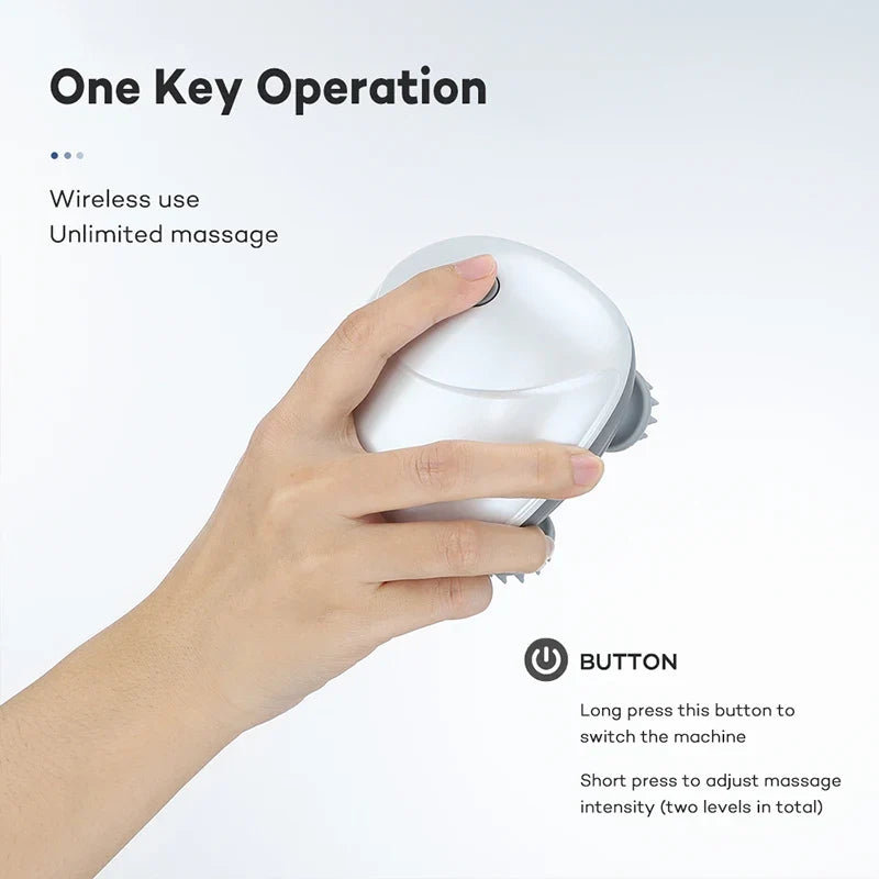 Electric Scalp Massager USB Rechargeable IPX7 Waterproof 5-Mode