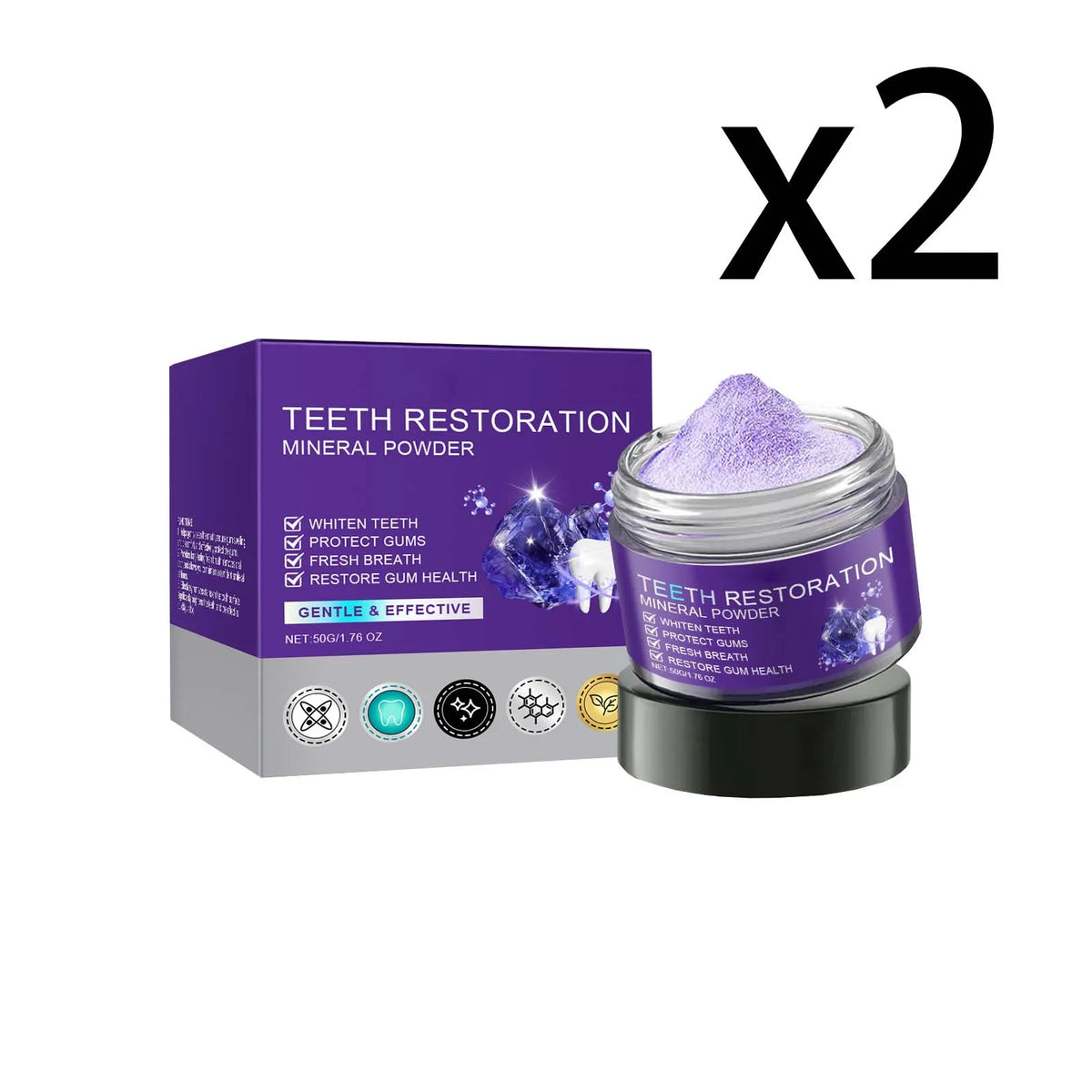 Purple Teeth Whitening Powder – Plaque Removal & Fresh Breath