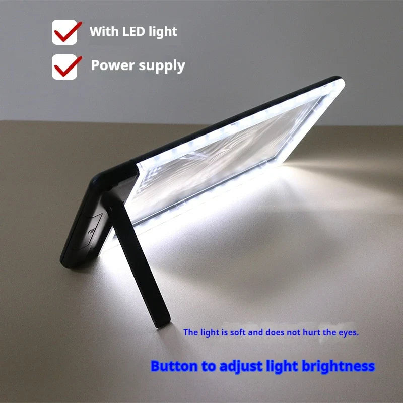 HD Handheld Magnifier – 43 LED Lights & 3-Speed Brightness