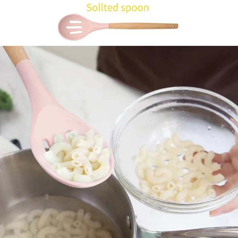 Silicone Skimmer Slotted Serving Spoon – Eco-Friendly Kitchen Tool