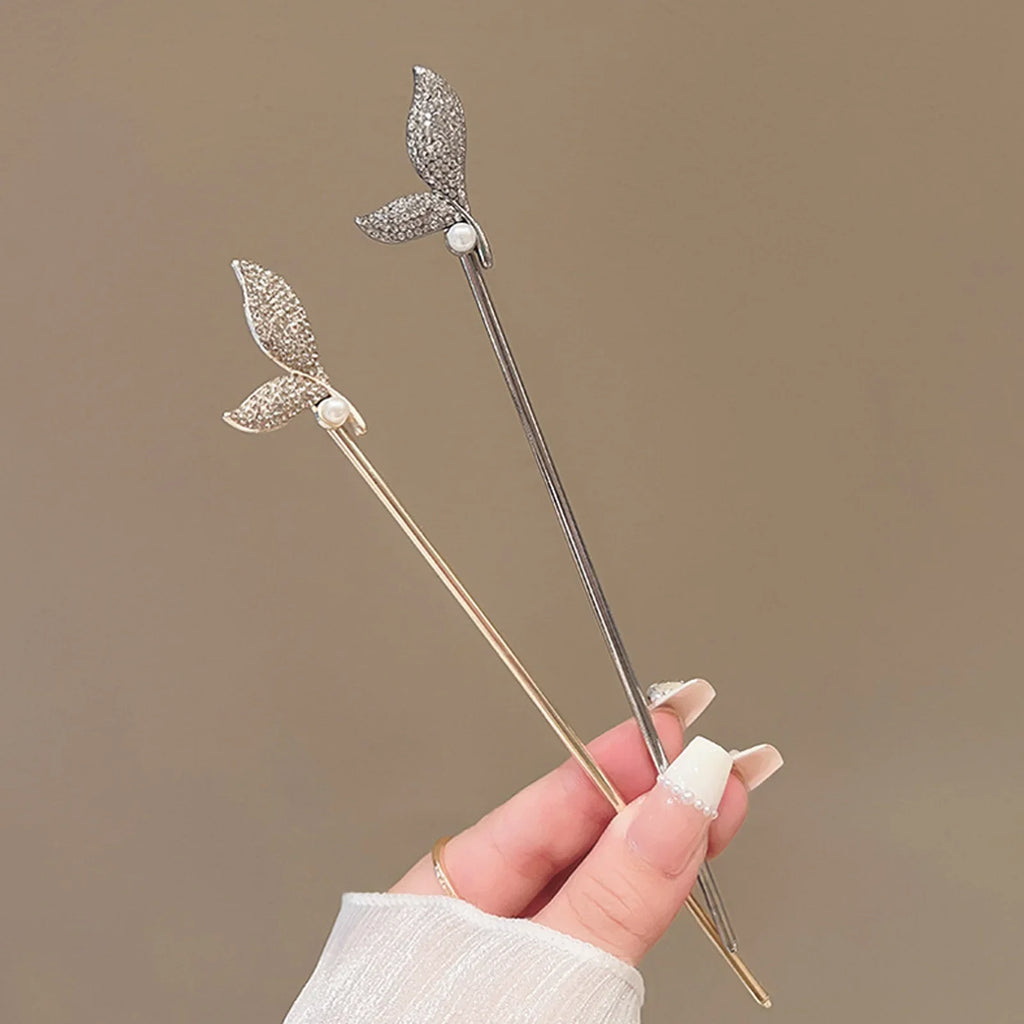 Pearl Mermaid Hairpin | Elegant Alloy Hair Clip for Women