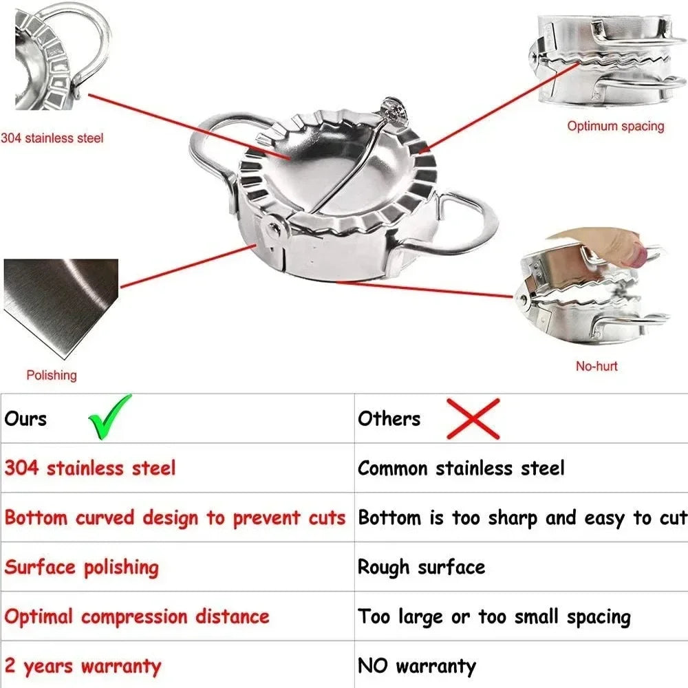 Stainless Steel Dumpling Maker Press | Ravioli & Pierogi Mold