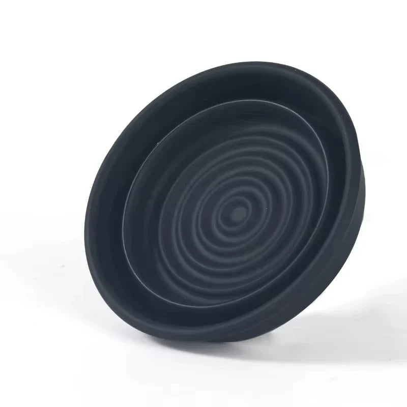 Yaqi Collapsible Portable Silicone Travel Shaving Bowl Black Green