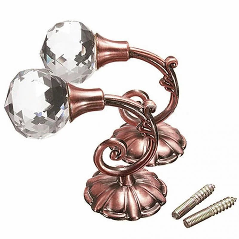 Crystal Curtain Tie Back Hooks Wall Mounted – 2 Pack