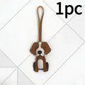 Border Collie Dog Keychain – PU Leather Puppy Bag Charm