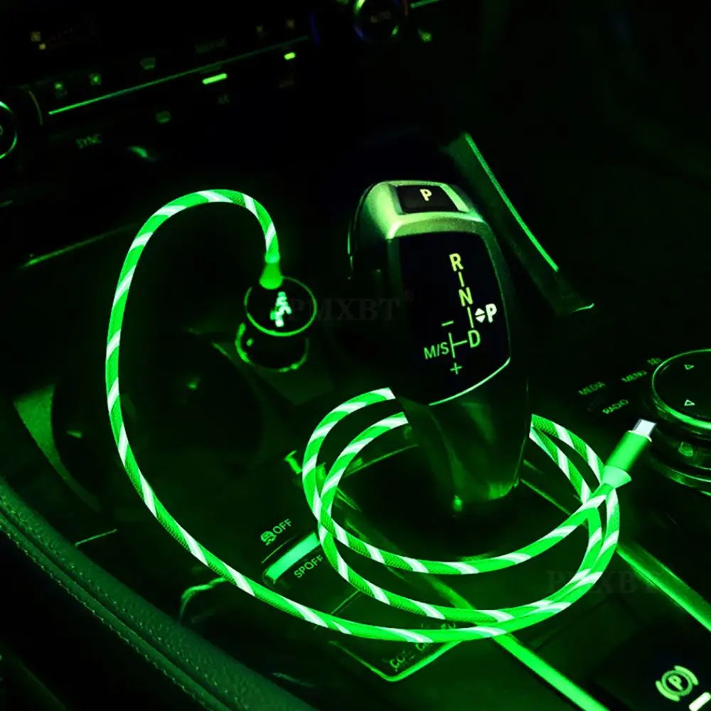 LED Glowing USB-C & Micro USB Charging Cable – 1M Luminous
