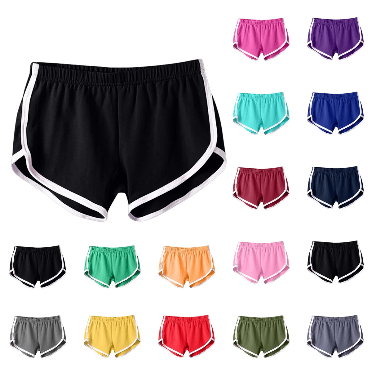 Women's Summer Sports Shorts – Elastic Waist Casual Beach Shorts