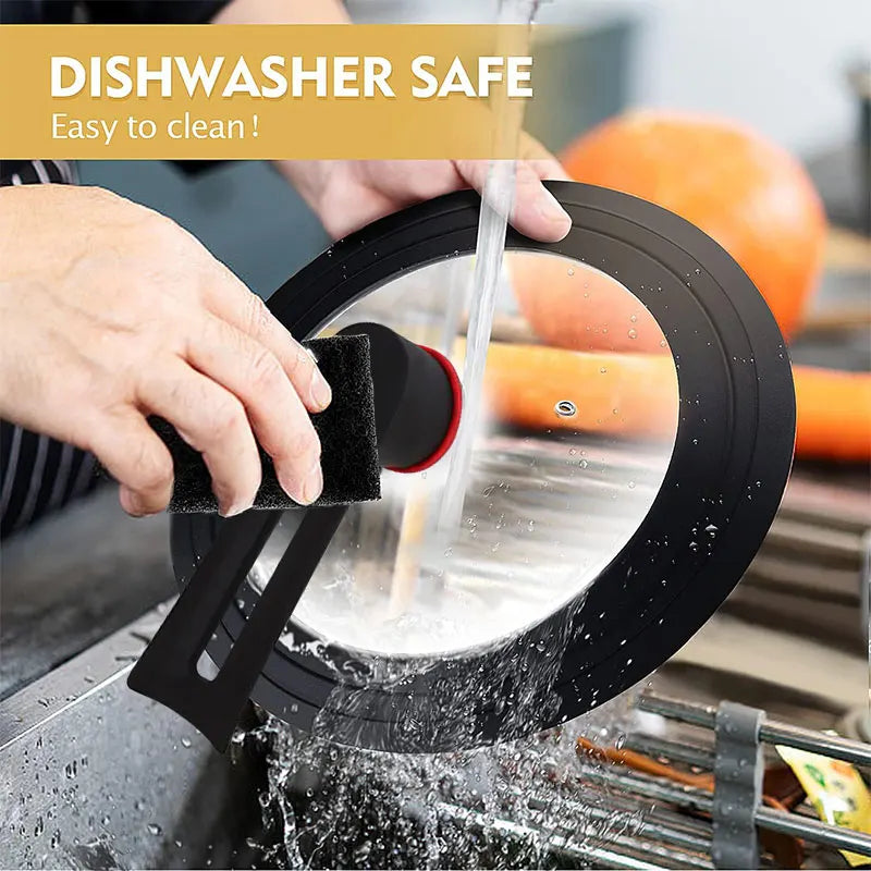 Silicone Universal Pan Lid – Tempered Glass Cookware Cover