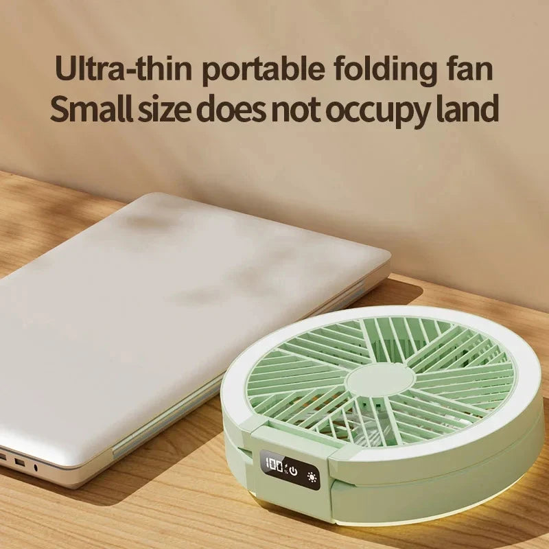 Wireless Portable Electric Fan – LED Display, Desktop & Wall Mount