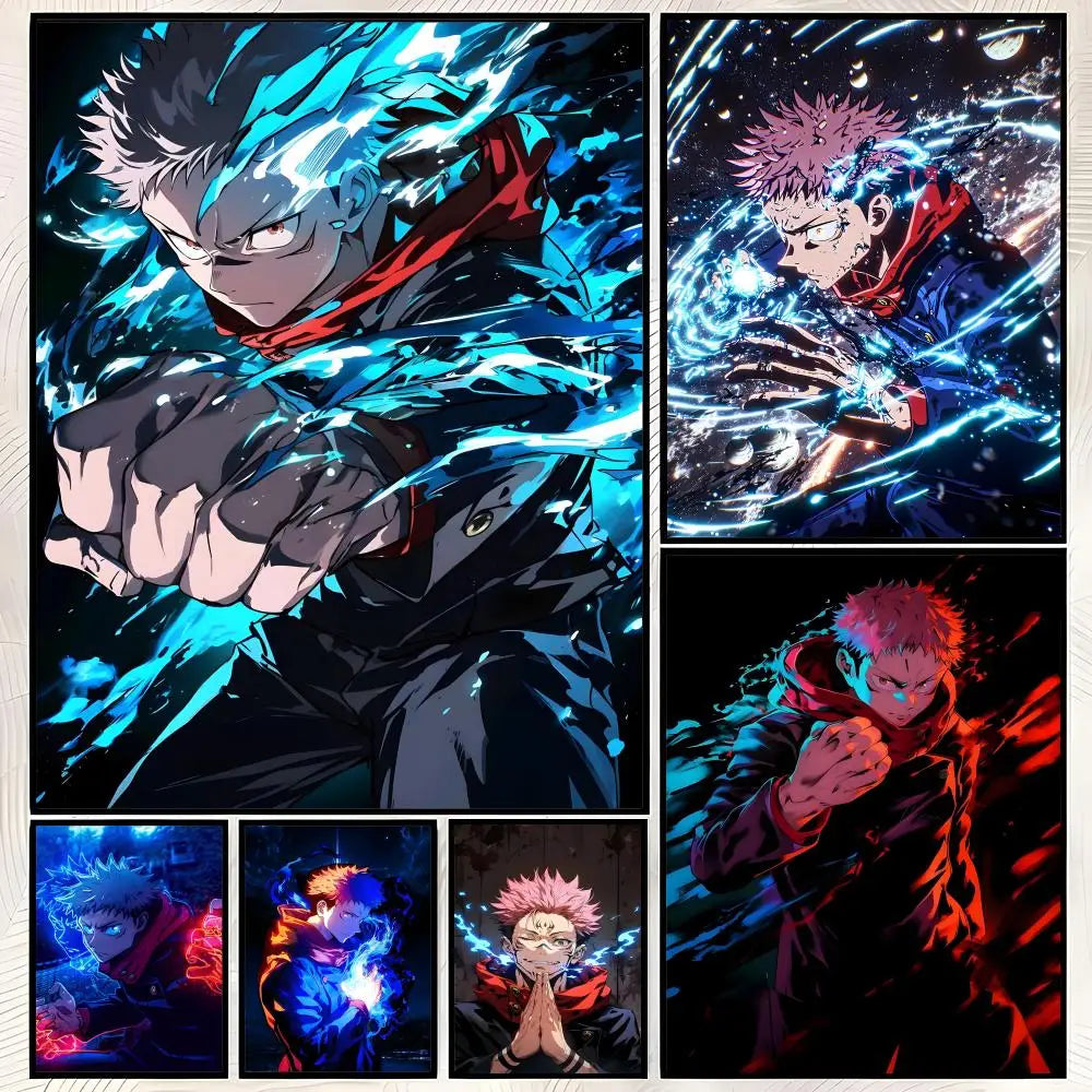 Yuji Itadori Self-Stick HD Anime Wall Poster – Waterproof
