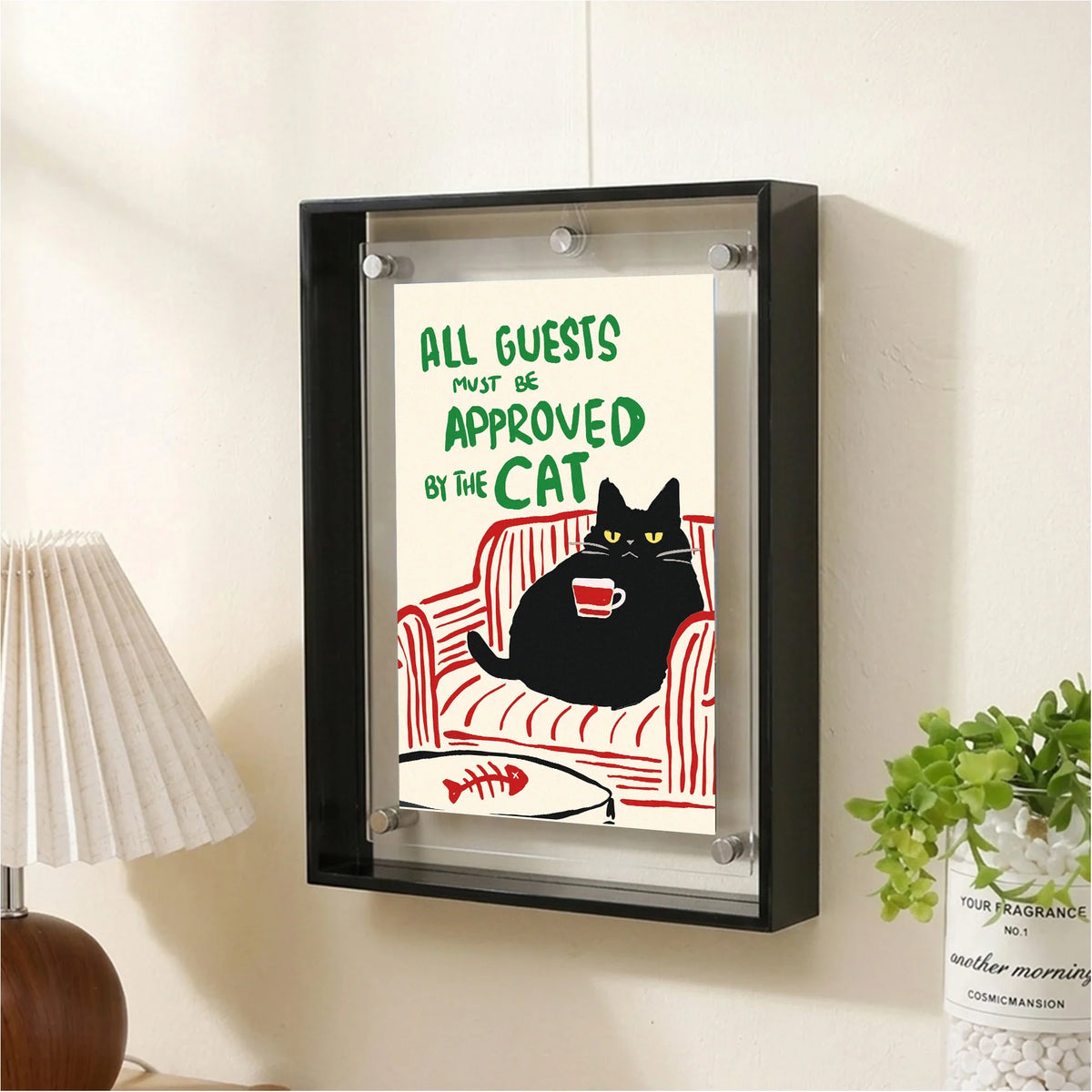 Acrylic Black Cat Picture Frame | Square & Rectangle Wall Décor