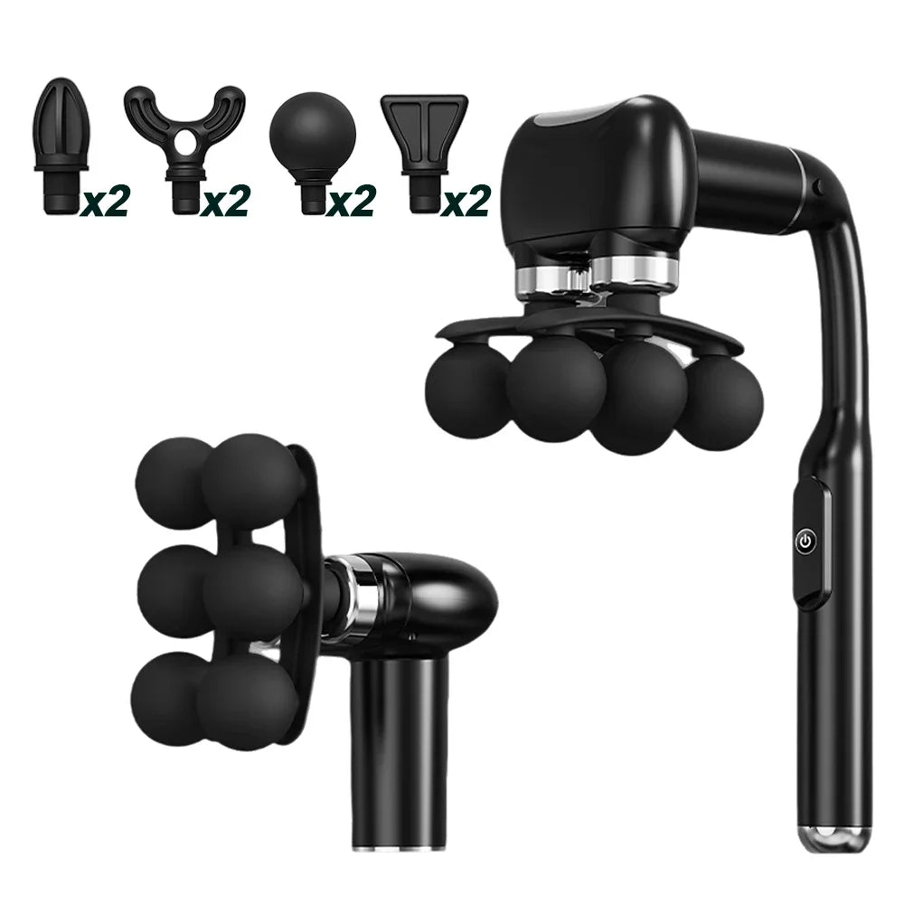 6-Head Handheld Fascia Massage Gun | 6-Speed 4000 RPM