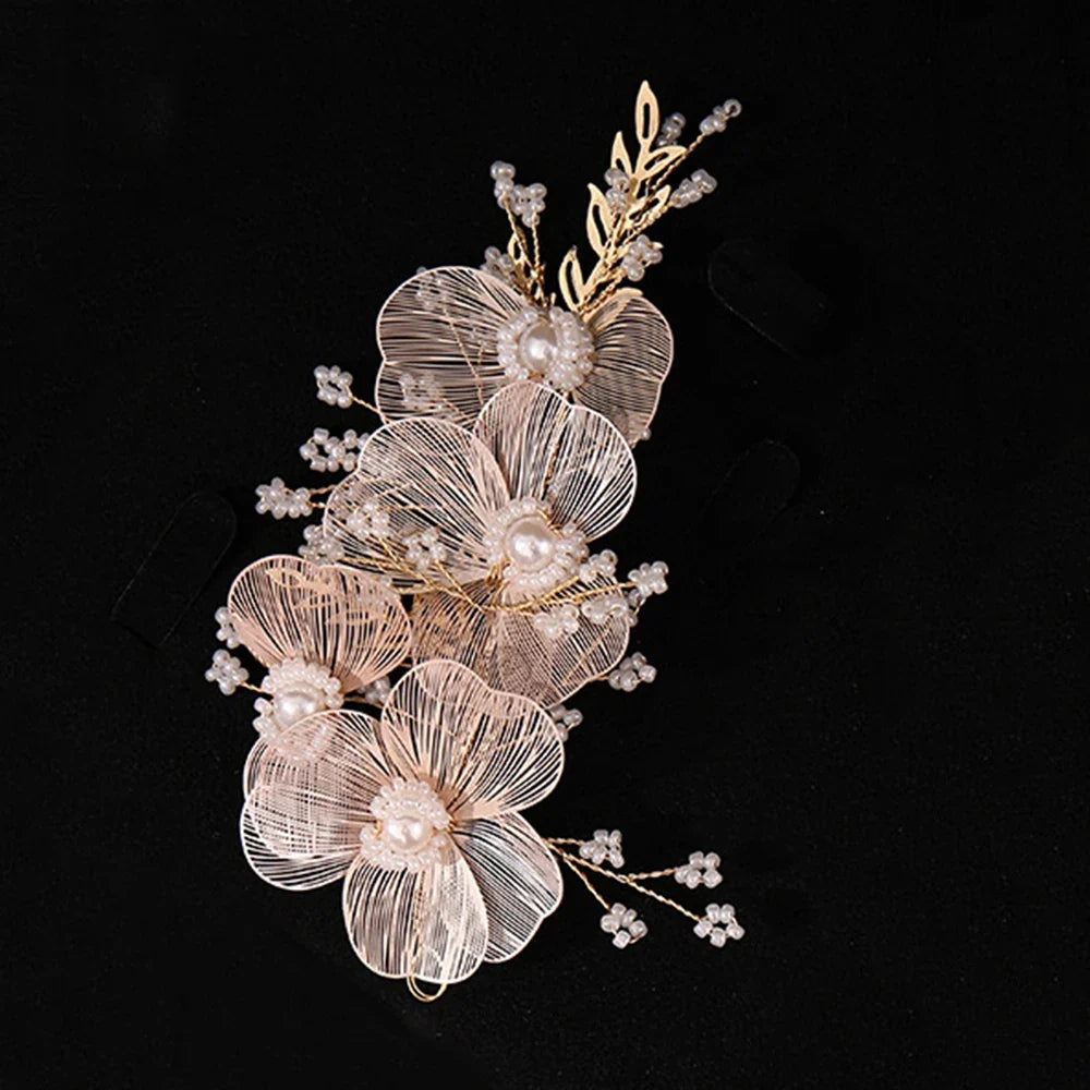 Pearl Bridal Headband – Handmade Wedding Hair Accessory