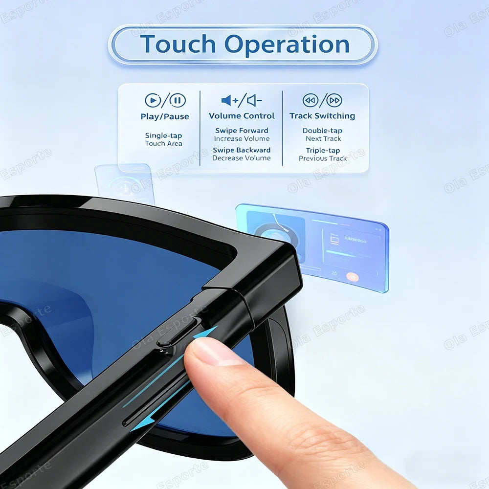 Smart Bluetooth Sunglasses | Electrochromic Lens & AI Audio
