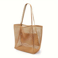 Colorful Mesh Beach Tote Bag – Shoulder & Crossbody | Khaki