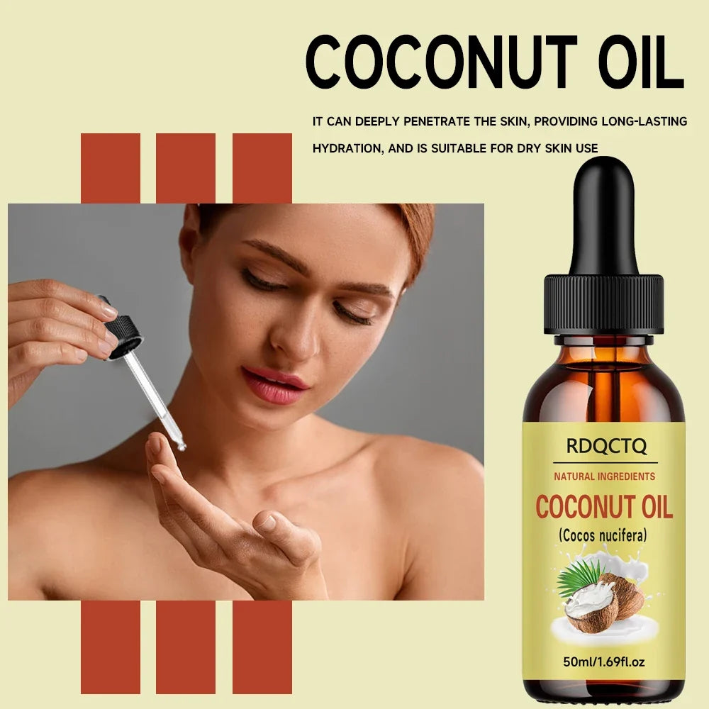 RDQCTQ Coconut Oil – Natural Hair & Skin Moisturizer
