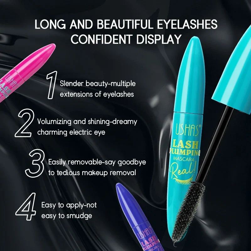 USHAS 4D Waterproof Fiber Mascara – Lengthening & Long Lasting