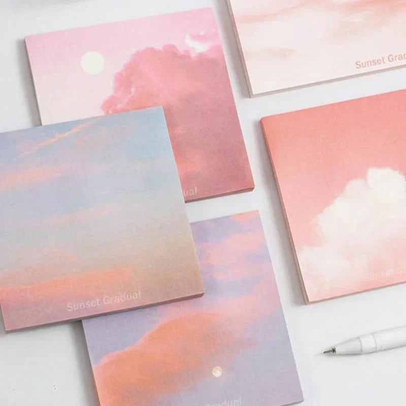 Gradient Sticky Notes Pink to Purple – Self-Adhesive Memo Pads