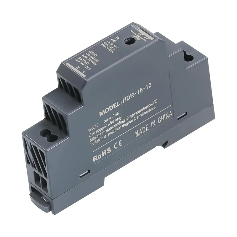 Y51A-HDR 15W Ultrathin Switching Power Supply 12V DIN Rail Mounting