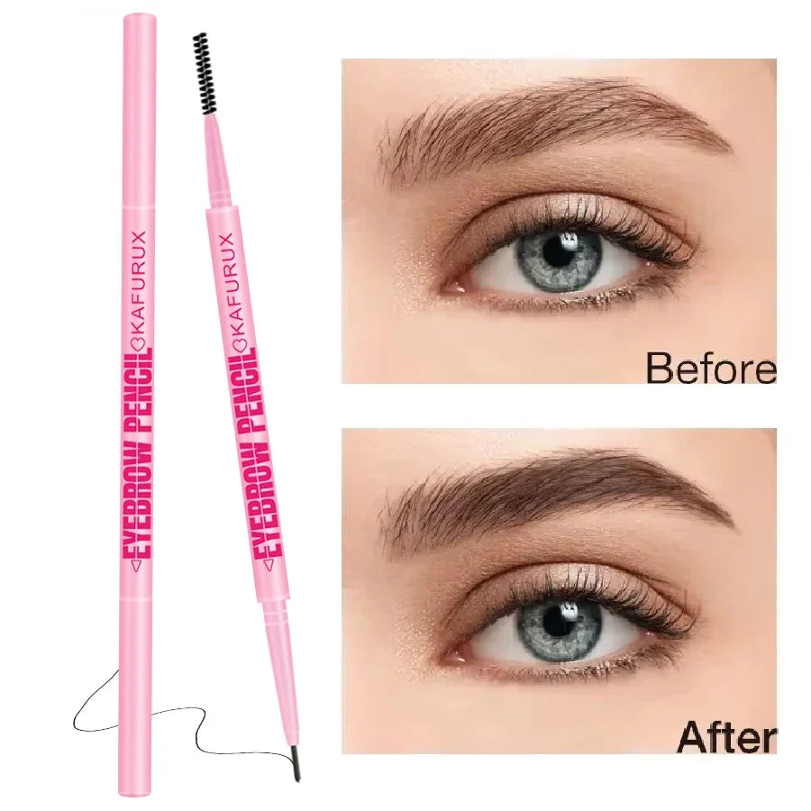 KAFURUX Ultra-Fine Waterproof Eyebrow Pencil – 6 Colors & Brush