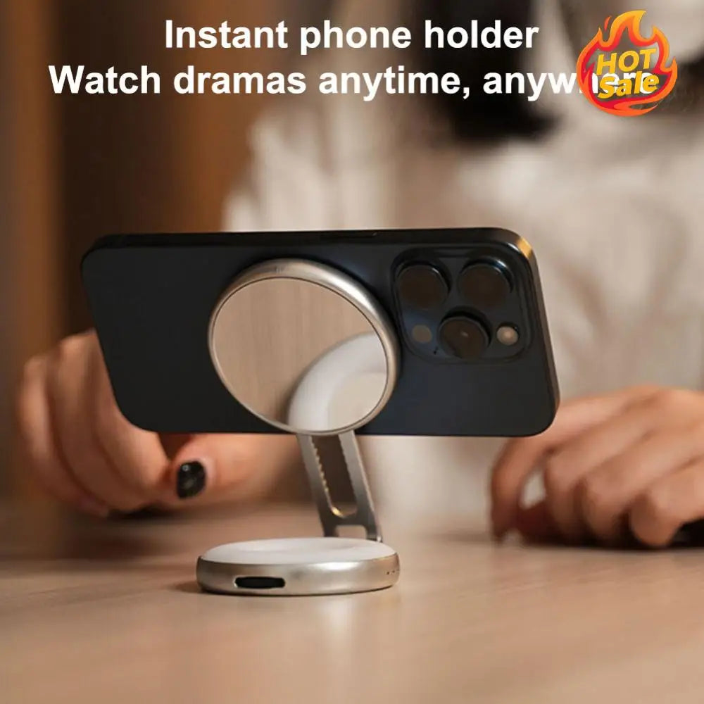 3-in-1 Magnetic Selfie Light with Mirror – Rechargeable LED