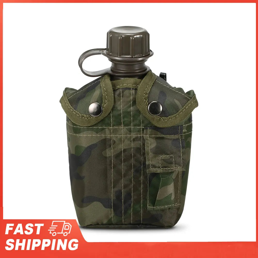 Hiking Backpacking Survival Water Bottle Kettle Outdoor Military